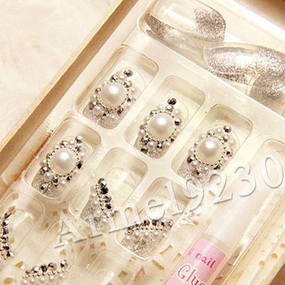 Unhas postiças com nail art cod 34